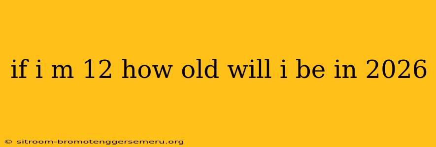 if i m 12 how old will i be in 2026