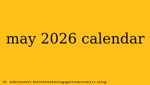 may 2026 calendar