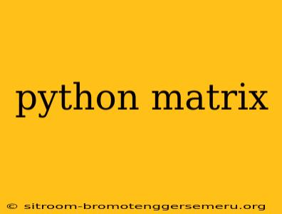 python matrix