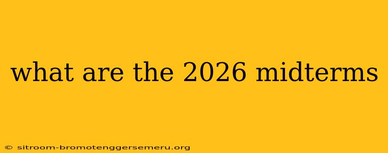 what are the 2026 midterms