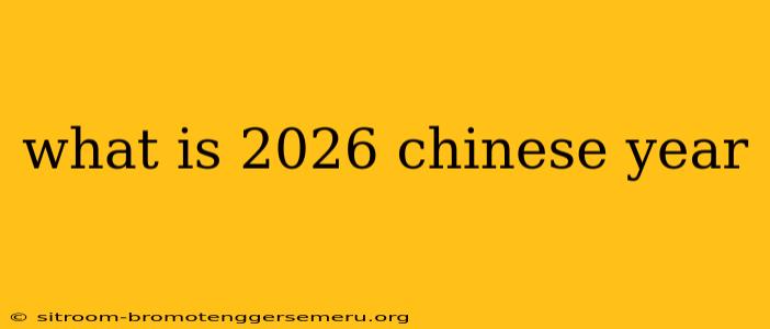 what is 2026 chinese year